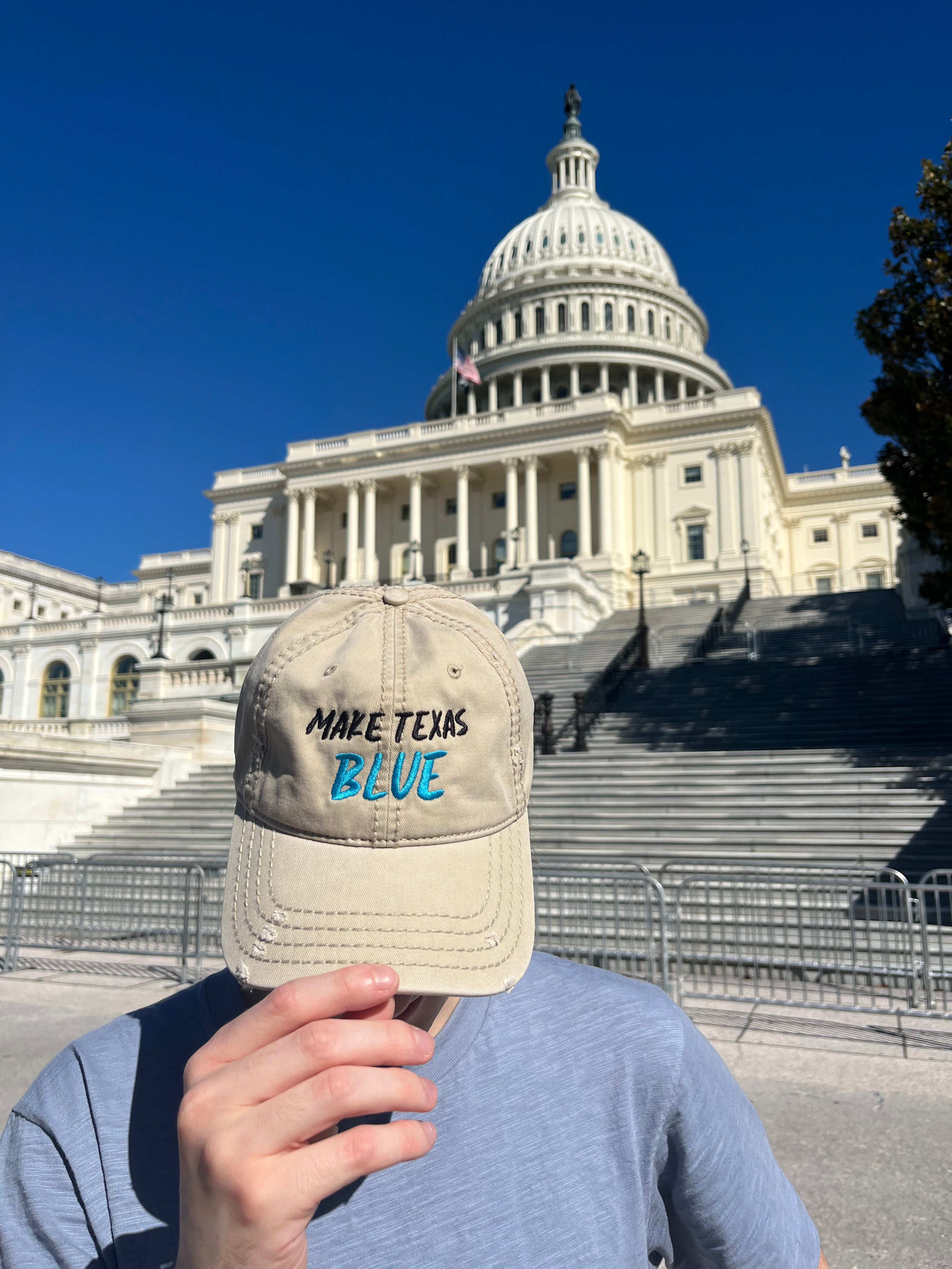 Make Texas Blue Weathered Cap